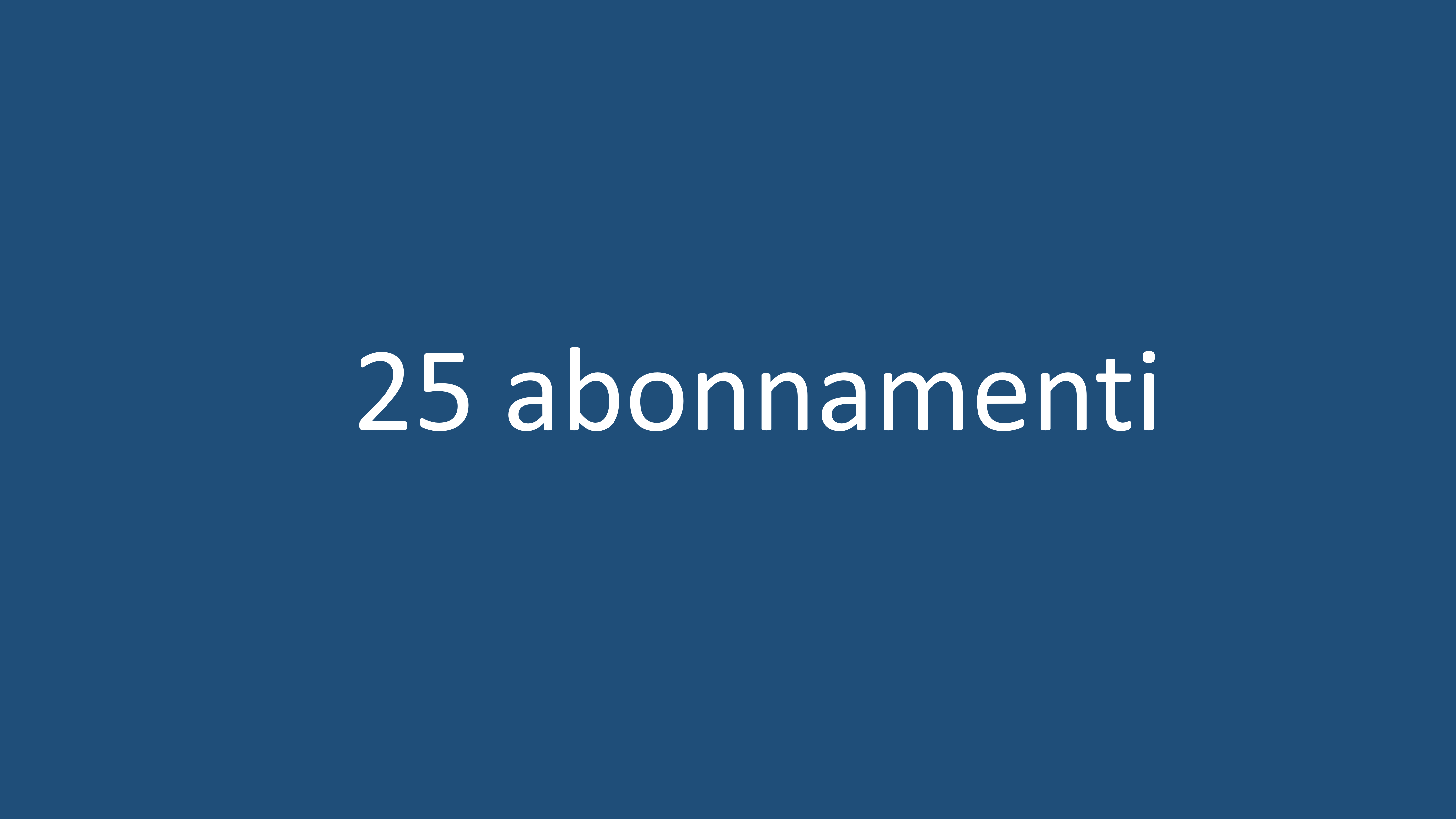 25 abonnamenti